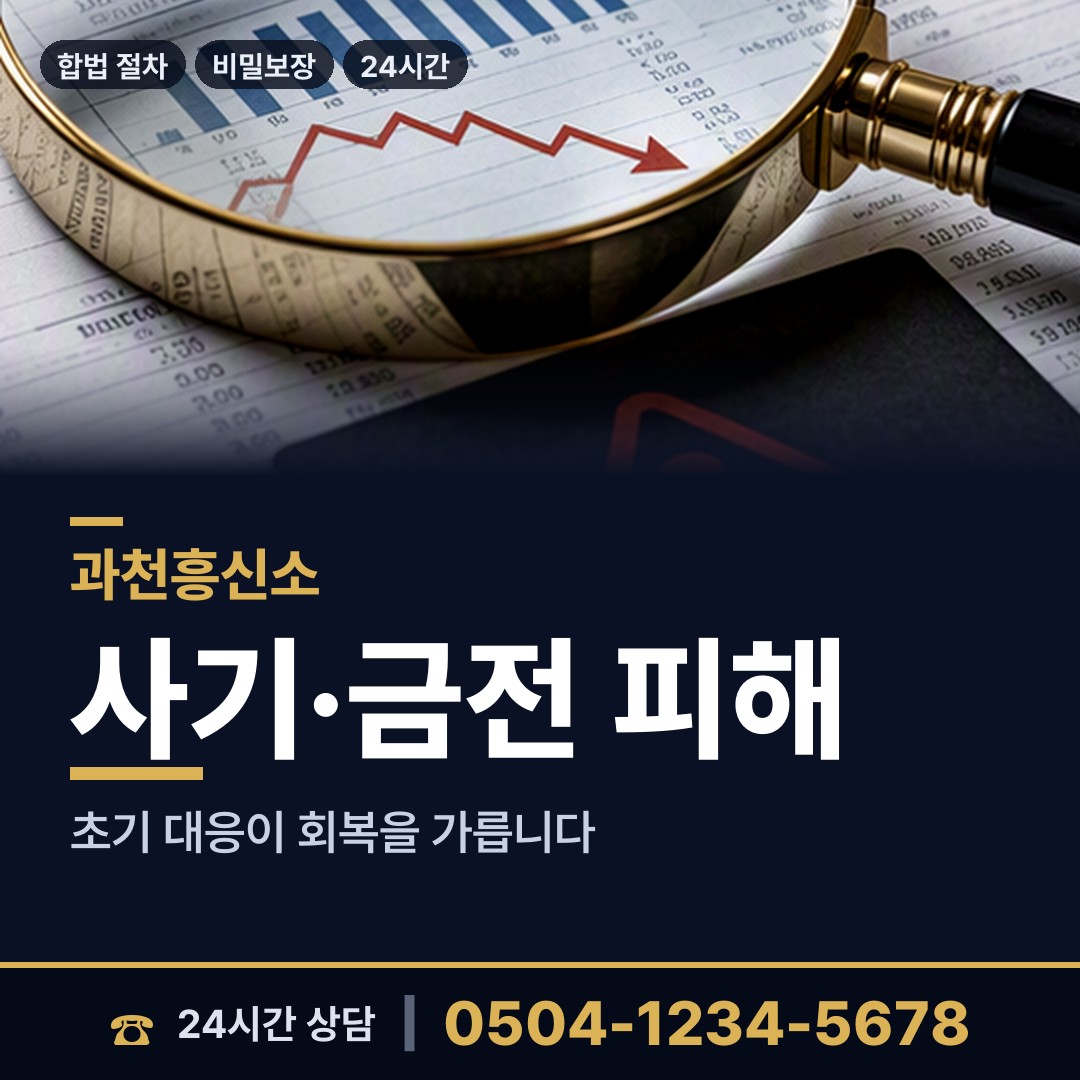 과천 갈현동 투자사기조사 상담 안내